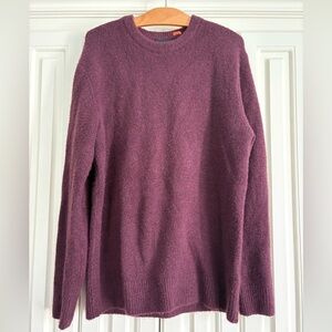 Scotch & Soda Wool Blend Plum Fuzzy Long Sleeved Crewneck Sweater Size Large
